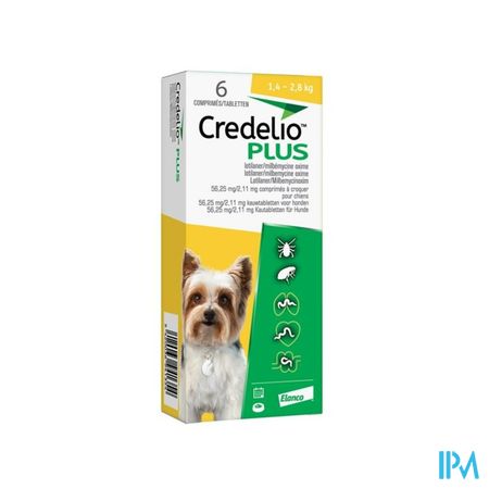 Credelio Plus 56,25mg/2,11mg Hond Kauwtabl 6