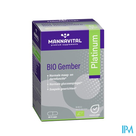 Mannavital Gember Platinum V-caps 90