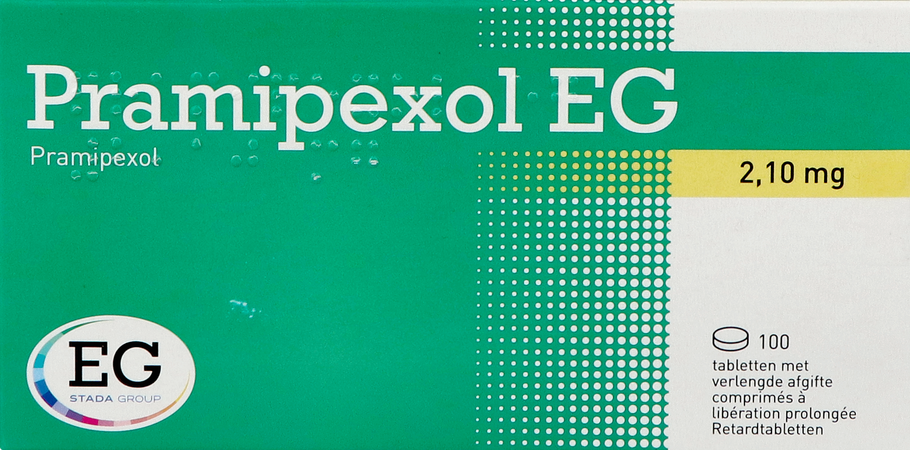 Pramipexol EG 2,10Mg Verlengde Afgifte Tabl 100 1