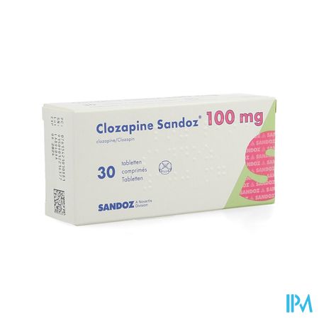 Clozapine Sandoz Comp 30 X 100mg