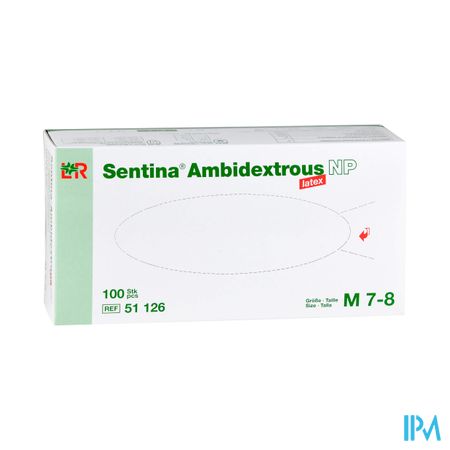 Sentina Handsch Onderzoek Ambidext.np Latex M 100