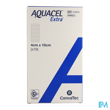 Aquacel Extra Verb Hydrofiber+versterk. 4x10cm 10 2
