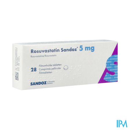 Rosuvastatin Sandoz 5mg Comp Pell 28 Opa/alu/pvc