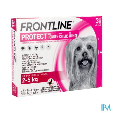 Frontline Protect Spot On Opl Hond 2-5kg Pipet 3