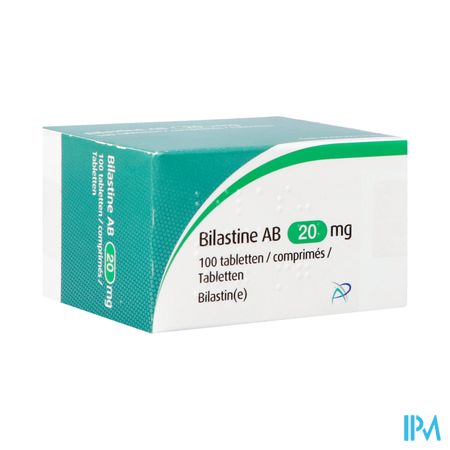 Bilastine Ab 20mg Tabl 100 X 20mg