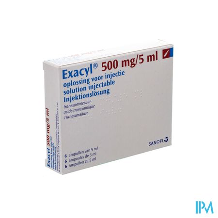 Exacyl Amp Inj 6x500mg/5ml