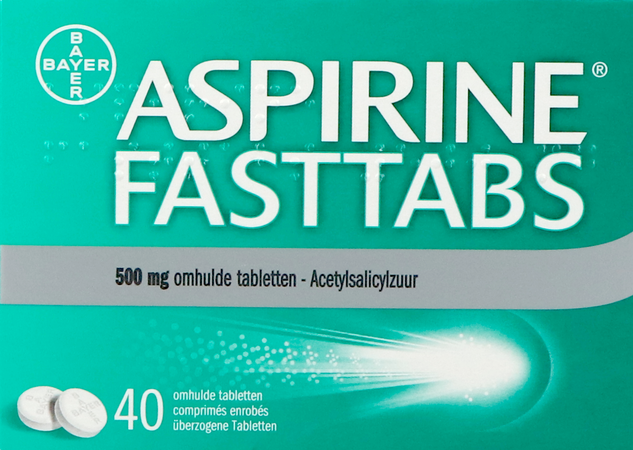 Aspirine Fasttabs 500mg Filmomh Tabl 40 2