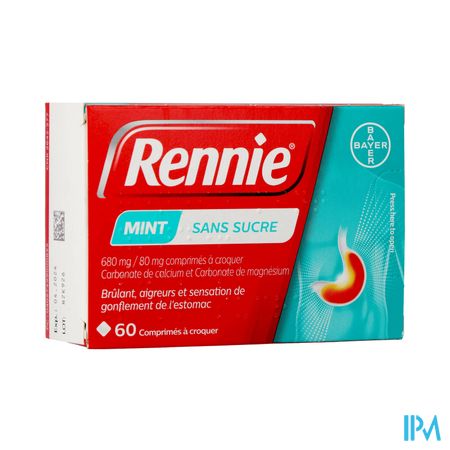 Rennie Menthe S/sucre Past 60