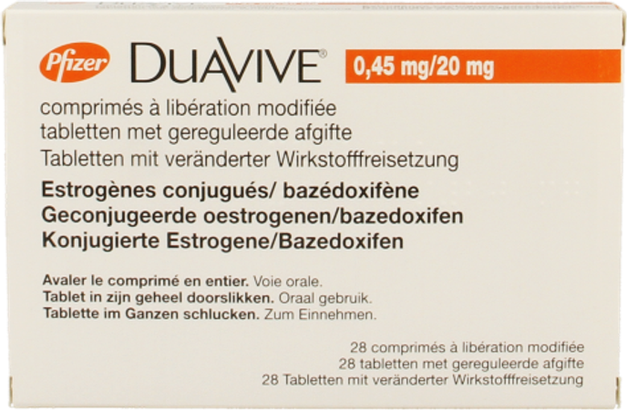 Duavive 0,45mg/20mg Comp Liberation Prolong 28 2