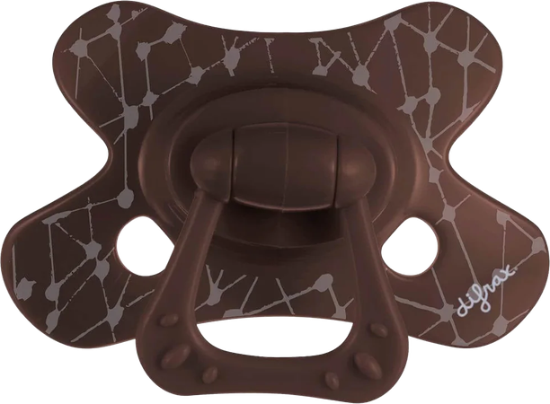 Difrax Sucette Natural 6m+chocolate Grid 1