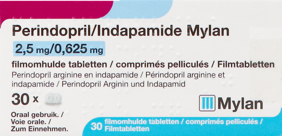 Perindopril/indapamid.viatris 2,5mg/0,625mg Comp30 1
