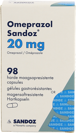 Omeprazol Sandoz Caps Enter 98 X 20mg 5