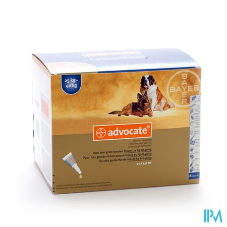 Advocate Spot On Opl Zeer Gr.hond >25-40kg Pipet21