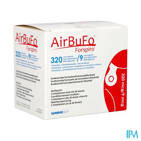 Airbufo Forspiro 320mcg/9,0mcg Inhal. 3 X 60dosis