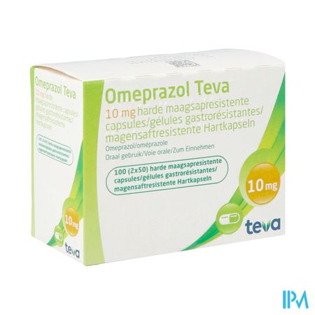 Omeprazol Teva 10mg Caps Gastro Res Pilulier 100