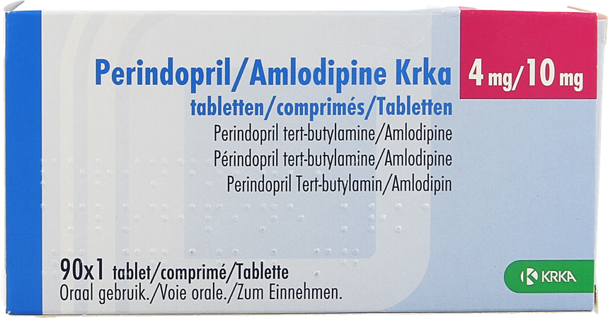 Perindopril Amlodipine Krka 4mg/10mg Comp 90 1