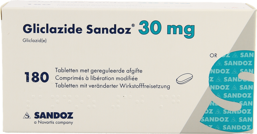 Gliclazide Sandoz 30mg Comp 180 X 30mg 2
