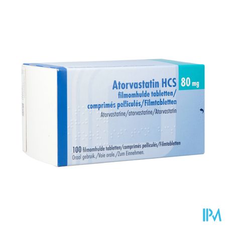 Atorvastatin Hcs 80mg Filmomh Tabl 100