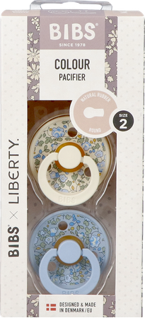 Bibs 2 Fopspeen Liberty Latex Rond Duo Eloise Blue 1
