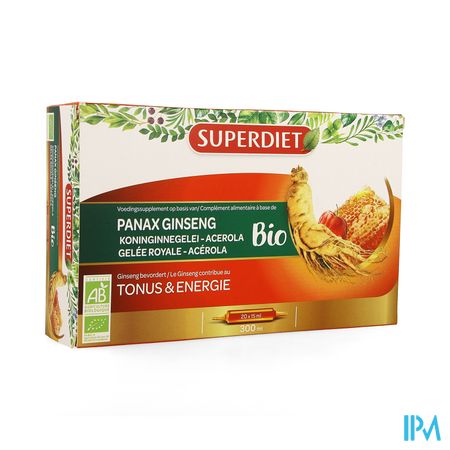 Superdiet Ginseng-gelee Royale Bio Amp 20x15ml