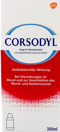Corsodyl 2mg/ml Mondspoeling Oplossing 300ml 3