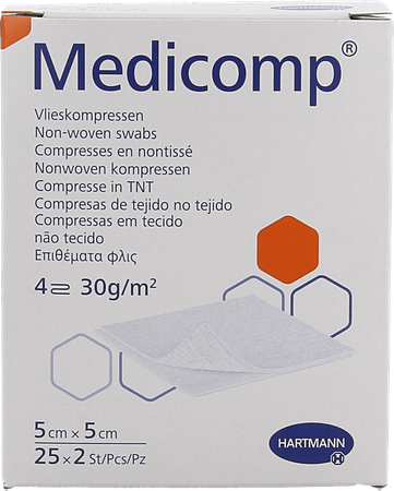 Medicomp Kp Ster 4l 5x5cm 30g 25x2 3