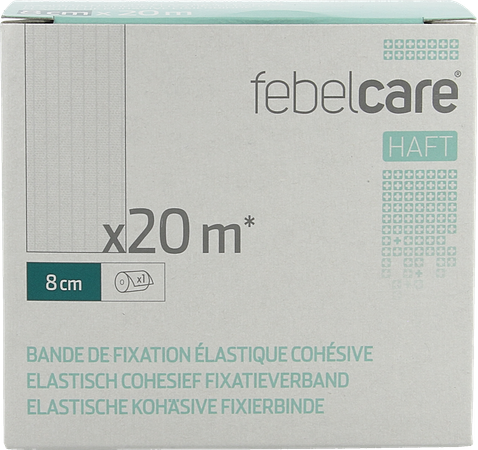 Febelcare Haft Elas. Cohesief Fixatieverb. 8cmx20m 1
