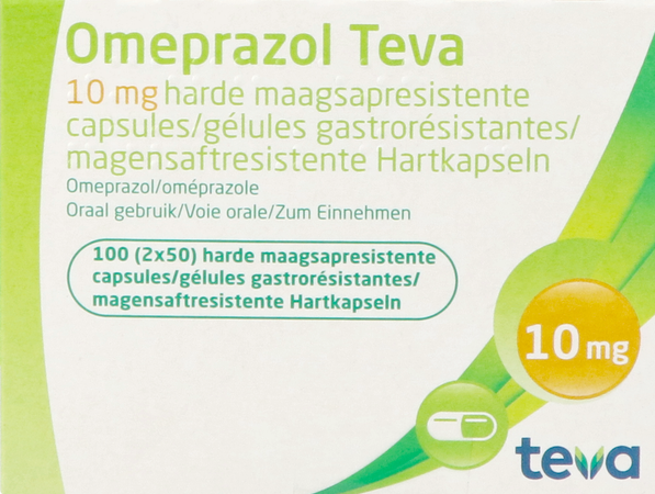 Omeprazol Teva 10mg Caps Maagsapres Container 100 1