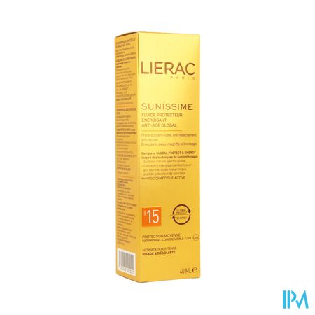 Lierac Sunissime Fluide Gelaat Ip15 Bescherm. 40ml