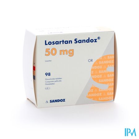 Losartan Sandoz 50mg Tabl 98 X 50mg