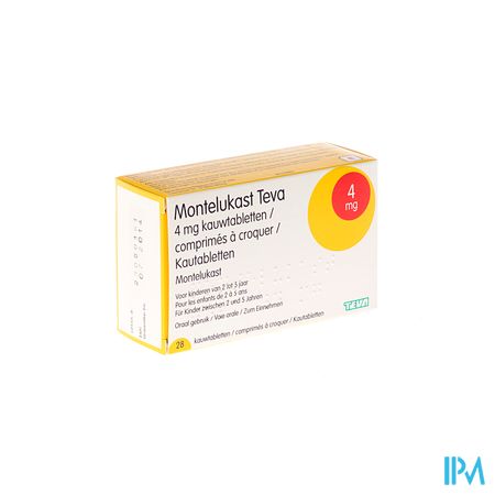 Montelukast Teva 4mg Kauwtabletten 28 X 4mg 2