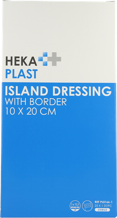 Hekaplast Border Eilandpleister Steriel 10x20cm 25 1