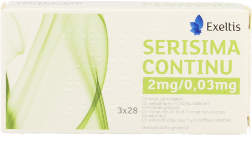 Serisima Continu 2mg/0,03mg Filmomh Tabl 3 X 28 1