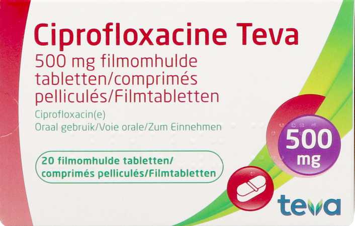 Ciprofloxacine Teva Comp 20 X 500mg 1