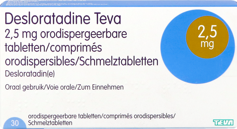 Desloratadine Teva 2,5mg Orodisp Comp 30 X 2,5mg 2