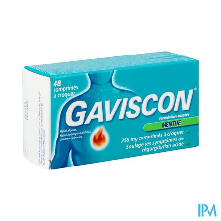 Gaviscon Menthe Comp A Croquer 48x250 mg