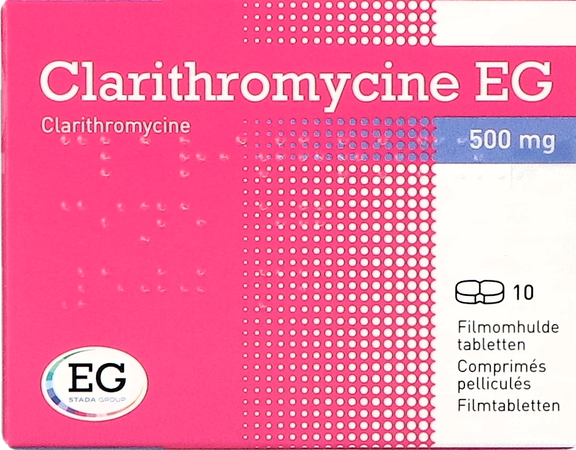Clarithromycine EG Tabl 10X500Mg 2