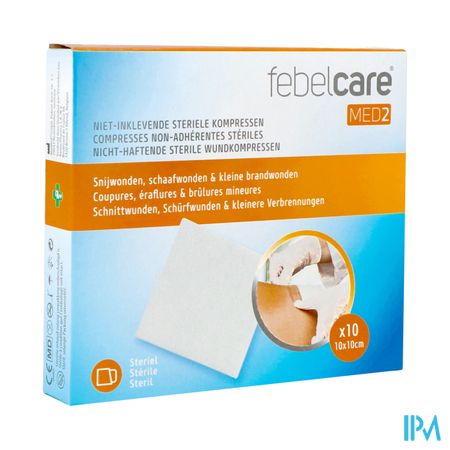 Febelcare Med2 Compr.n/adh. Ster. 10,0x10,0cm 10x1