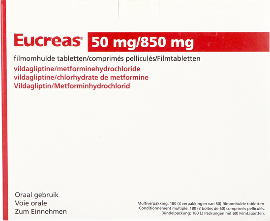 Eucreas 50mg/ 850mg Pi Pharma Filmomh Tabl 180 Pip 1