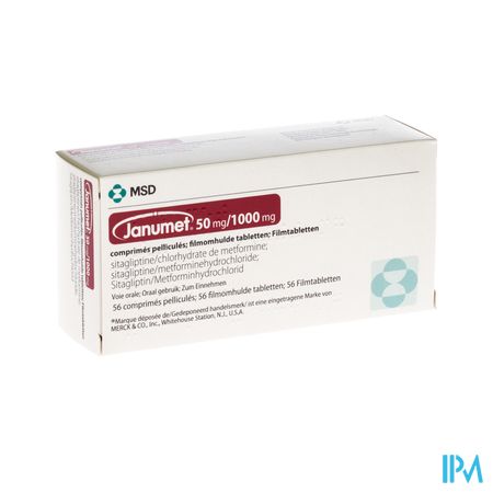 Janumet 50/1000mg Filmomh Tabl 56