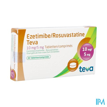 Ezetimibe Rosuvastatine Teva 10mg/ 5mg Comp 30