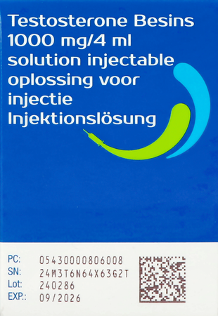 Testosterone Besins 1000mg Opl Inj Fl 4ml