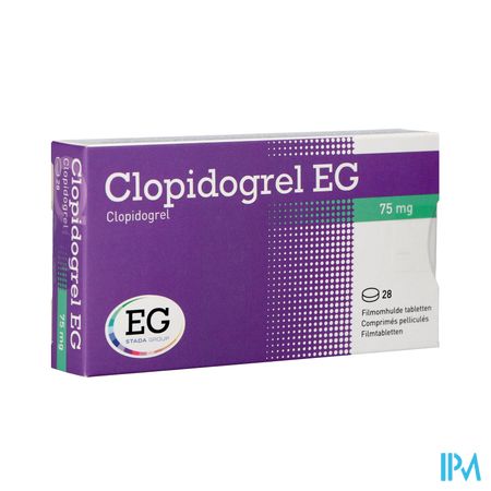 Clopidogrel EG 75 Mg Tabl Pell 28 X 75 Mg