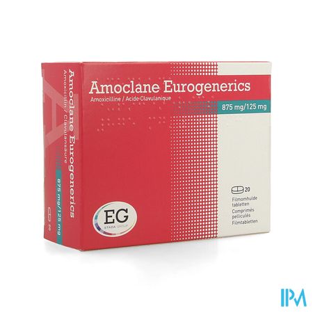 Amoclane Eurogenerics 875Mg/125Mg Filmomh Tabl  20