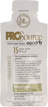 Prosource Nocarb Neutre 15g Protein Sach 1x30ml 1