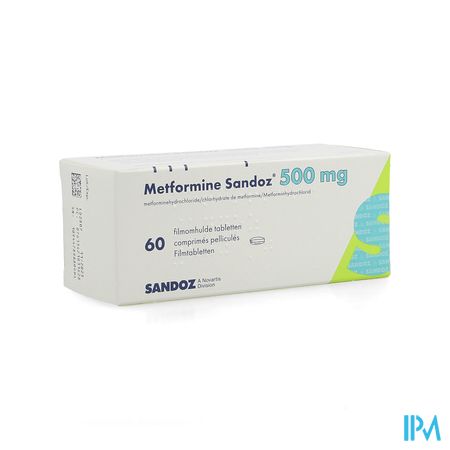 Metformine Sandoz 500mg Comp 60 X 500mg