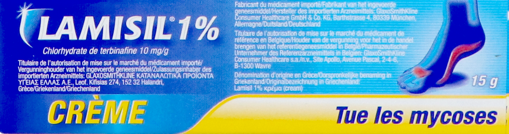 Lamisil 1% Pi Pharma Creme Tube 15g 5