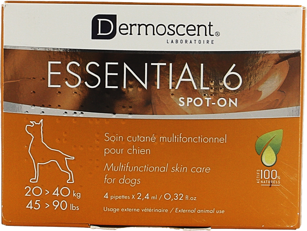 Essential 6 Spot-on Hond 20-40kg Pipet 4x2,4ml 2