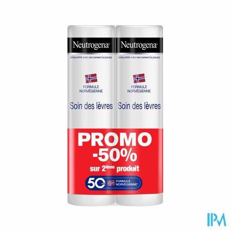 Neutrogena F/n Stick Levres Duo 2x4,8g 2e -50%