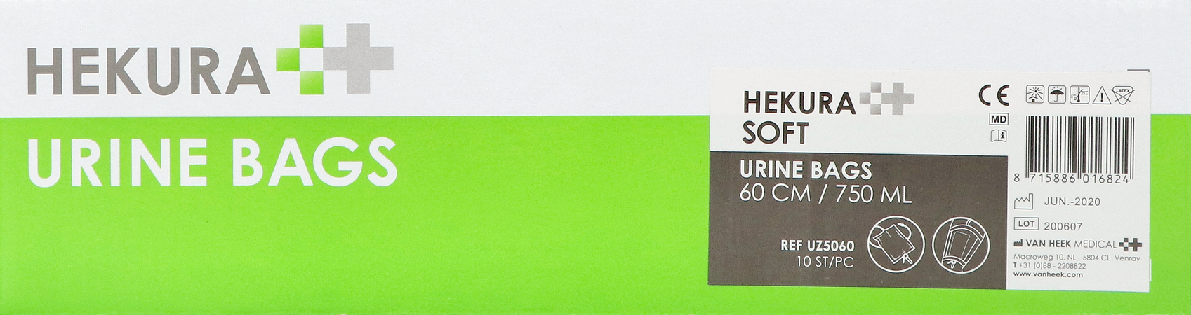 Hekura Soft Urinezak 750ml 60cm + Kraan 10 Uz5060 1